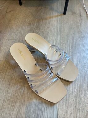 Cult Gaia Jennee Clear Sandal Heel